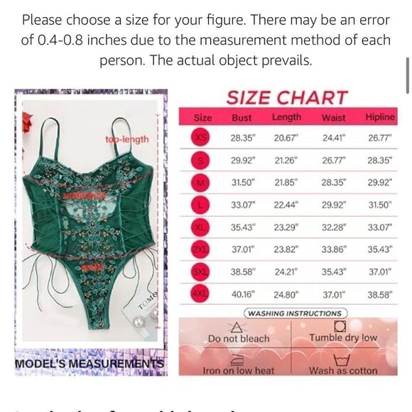 Mesh Sheer Lace-Up Embroidered Teddy Lingerie Snap Crotch Bodysuit - Picture 14 of 14